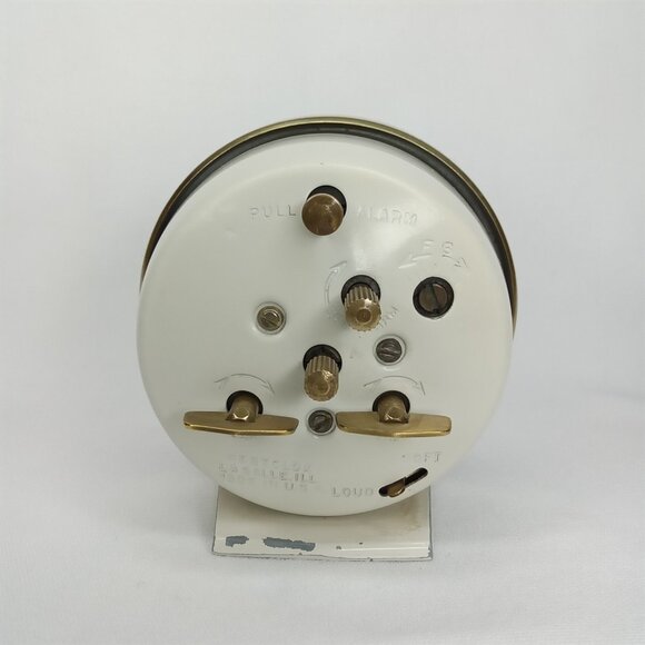 Vintage Alarm Clock Westclox Baby Ben White Metal Gold Trim Made In USA 1950s - Picture 6 of 10